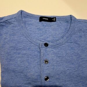 Vince Light Blue Buttoned Henley